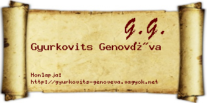 Gyurkovits Genovéva névjegykártya